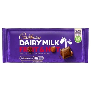 Cadbury Dairy Milk Fruit & Nut Chocolate Bar 110g X 4 - Picture 1 of 1