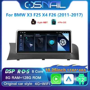 10,25" Android 12 8+128G CarPlay GPS für BMW X3 F25 X4 F26 2011-2017 Multimedia - Bild 1 von 36