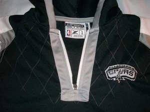 San Antonio Spurs NBA Zipway Hoodie Black Sleeveless Shirt Boy's Small 8 used - Picture 1 of 5