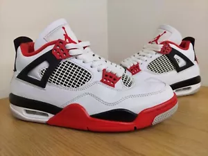 Nike Air Jordan 4 Retro Fire Red 2020 Homme Basket Chaussures Baskets UK 7 - Photo 1 sur 10