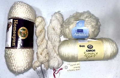 Lote de Hilos Marfil Crema Bambú Lana Ull Rayón Acrílico Waikiki Ártico Caronte Foto 1 de 4