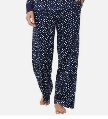 Nautica Women's PANTS ONLY Fleece Pajama Sleepwear  (MULTI BLUE DOTS XL)NWT - Image 1 of 2