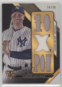 2016 Topps Triple Threads Triple Threads Relics /36 Carlos Beltran #TTR-CB2