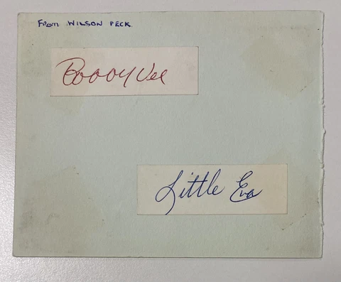 Bobby Vee Little Eva Signed Autograph Book Page 1960’s Cover