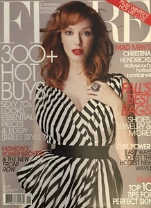 ULTRA RARE -CHRISTINA HENDRICKS ( Mad Men)- FLARE FASHION Magazine - NOV 2010 - Picture 1 of 2