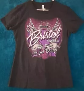 Bristol Tennessee Womens Tee Shirt T shirt XL Its Time To Get Dirty! NASCAR New - Picture 1 of 6