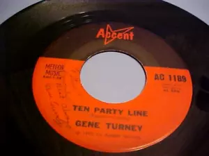 Gene Turney - 1965 HONKY-TONK ROCKABILLY - Ten Party Line (autographed) - Picture 1 of 3