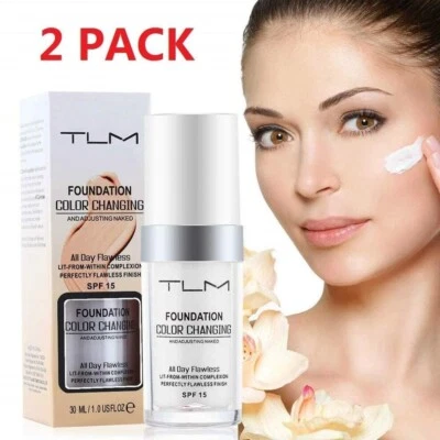 TLM Colour Changing Foundation Makeup SPF 15  Original 100% Pack of 2 Pcs - Image 1 of 4