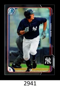 1-2015 BOWMAN CHROME BLACK REFRACTOR GREG BIRD YANKEES SP QTY - Picture 1 of 3