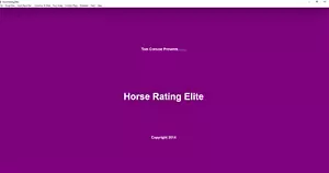 Horse Rating Elite Thoroughbred Horse Racing Software System - Picture 1 of 3