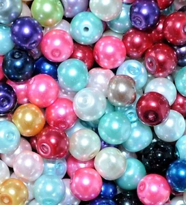 WHOLESALE AAA glass pearl beads, 6 mm (15,000+ pcs) & 8 mm (10,000 pcs+) colours - Picture 1 of 22