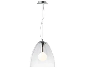 Lampadario moderno in vetro trasparente cucina 1 luce moderna IDEAL LUX AUDI - Foto 1 di 4