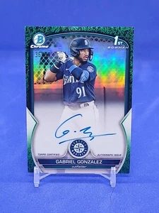 2023 Bowman Chrome Gabriel Gonzalez 1st Auto Green /99 - Picture 1 of 7