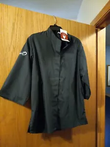 Chef Works Own the Kitchen Chef Shirt Coat Gray Large Long Sleeve. Logo On Sleev - Picture 1 of 7