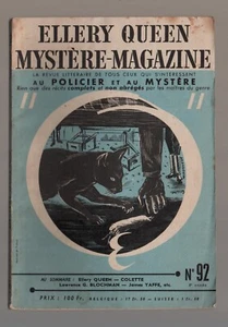 MYSTERE MAGAZINE 92 SEPTEMBRE 1955 ELLERY QUEEN-COLETTE-BLOCHMAN-J. YAFFE - Imagen 1 de 3
