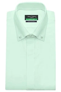 John Clothier Herren Button Down Polokragen neuwertig 100% Baumwolle Hemd mit versteckter Knopfleiste - Bild 1 von 7