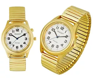 PREMIUM Damen Sprechende Armbanduhr GOLDENE Uhr Senioren Blindenuhr Zeitansage - Bild 1 von 1