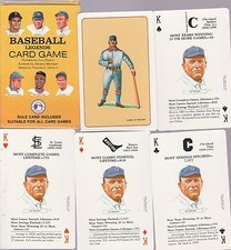CY YOUNG 4 CARDS FROM THE 1991 BASEBALL LEGENDS PLAYING CARD GAME