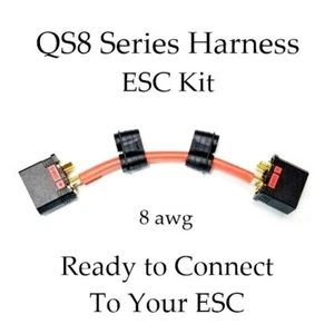 ARNÉS SERIE RCP-QS8 8 AWG LISTO PARA CONECTARSE A SU ESC (2 HOMBRES QS8) - Imagen 1 de 22