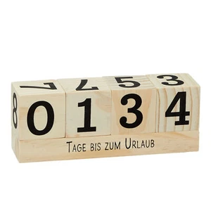 Holz Countdown Würfel - 8 Sprüche - Deko Holzwürfel Würfelkalender Dauerkalender - Bild 1 von 6