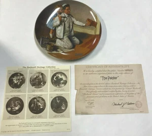 Vintage Knowles The Painter Norman Rockwell Plate 54y - Picture 1 of 2