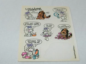 Vintage Hallmark Stickers: Ribbons & Haywire . Single Sheet - 1 Sticker Missing - Picture 1 of 11