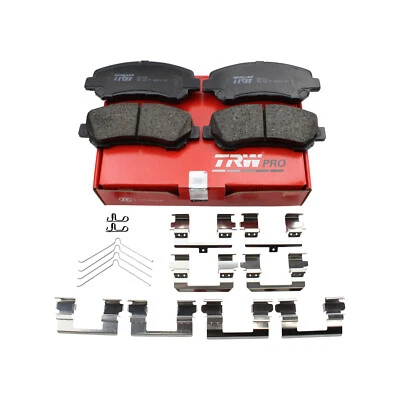 Juego de pastillas de freno delanteras de cerámica TRW Pro con herrajes para Nissan Juke Máxima Sentra Foto 1 de 4