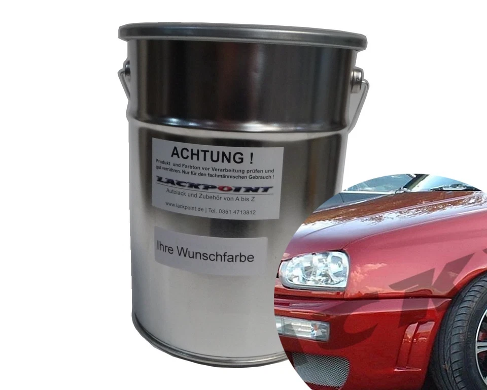 1 Liter  DEEP  CANDY RED EFFEKT LACK PERLCOLOR SPRITZFERTIG BASIS AUTOLACK NEU - Bild 1 von 1