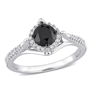 3 Ct Black Diamond Ring In White Gold Plated AAA Certified Christmas Gift - Picture 1 of 4