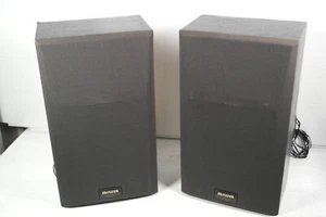 Aiwa SX-Z700 Stereo Main Bookshelf Speakers. 2 Way 60 Watt @ 8 ohm. Black 1990s. - Picture 1 of 12