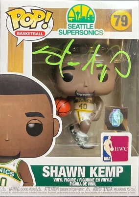 Shawn Kemp autographed signed Funko Pop #79 NBA Seattle SuperSonics JSA - Image 1 of 3
