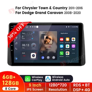 8-Core 6+128G Android14 Carplay Stereo Radio For Chrysler Town & Country 2011-16 - Bild 1 von 19