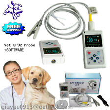 CMS60D Veterinary Pulse Oximeter SPO2 heart Rate monitor VET Ear/Tongue Probe+SW