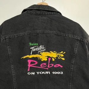 Vintage 1993 Lee Denim Trucker Jacket L Tropicana Reba McEntire Tour Country - Picture 1 of 14
