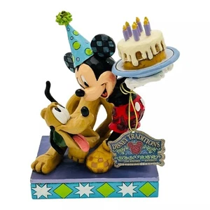 Walt Disney Jim Shore Statuetta di compleanno di Pluto e Topolino 6007058 - Foto 1 di 4