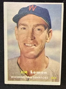 1957 Topps #57 Jim Lemon Washington Senators - Picture 1 of 2