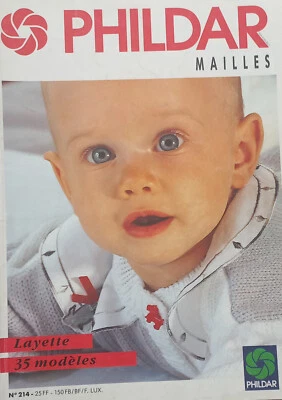 CATALOGUE PHILDAR N°214 BEBE LAYETTE 35 MODELES 3 MOIS A 12 MOIS  ETE 1992 - Photo 1/4