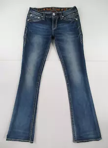 ROCK REVIVAL MUJER TAI BOOT JEANS ETIQUETA TALLA 30 MEDIDA 32X35 #G128 - Imagen 1 de 9