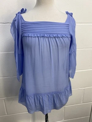 BNWT Stella Nova Short Sleeve Blue Thin Blose Top UK 10 - Image 1 of 4
