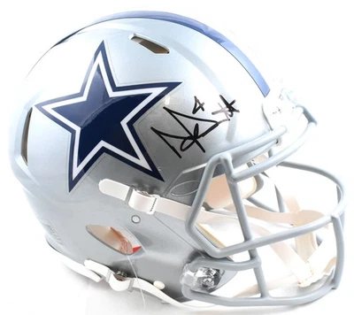 Casco Auténtico Dak Prescott Autografiado Dallas Cowboys F/S Velocidad-BeckettW Holo Foto 1 de 4