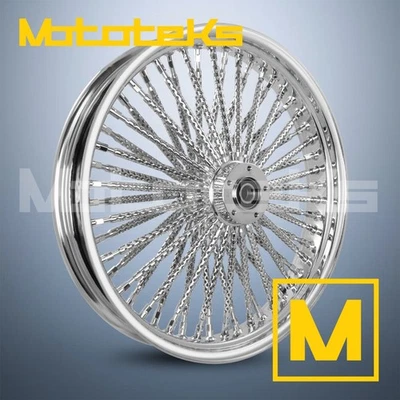 21" 21X2.15 EVO FAT 52 STAINLESS SPOKES WHEEL FOR HARLEY SPORTSTER DYNA FRONT - Image 1 of 4