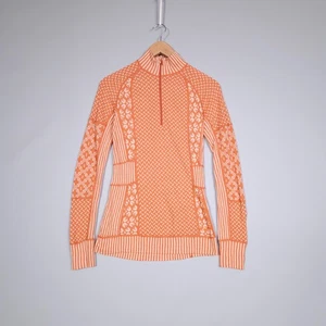 Top de lana merino Kari Traa manga larga 1/3 cremallera capa base térmica para mujer talla M - Imagen 1 de 7