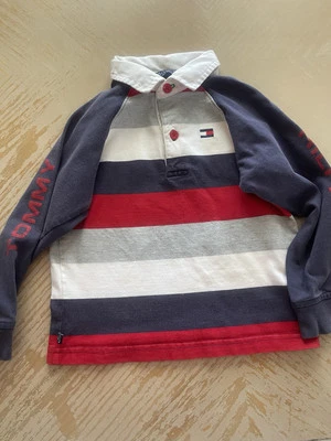 Polo a rayas con cuello 3T vintage Tommy Hillfiger para niños Y2K  Foto 1 de 4