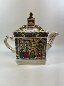 Sadler "A Christmas Carol" Teekanne Limited Edition Vintage Weihnachtslieder Goldrand - Bild 1 von 22