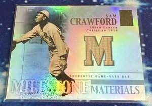 2002 Topps Tribute Sam Crawford Milestone Materials GU Bat Relic Card #MIM-SC - Picture 1 of 2