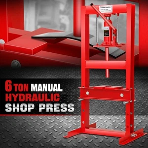 6 Ton Hydraulic Shop Press H-Frame Bearing Press Adjustable Benchtop Work Table - Bild 1 von 6