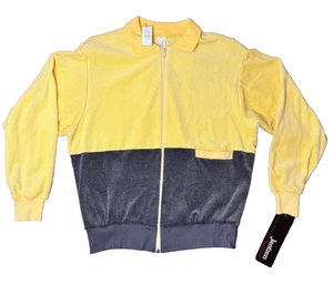 Vintage Jantzen Trainingsjacke Neu mit Etikett Old Stock Damen M durchgehender Reißverschluss weicher Velours Vintage 80er - Bild 1 von 10
