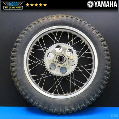 1974 YAMAHA TY250 REAR WHEEL HUB RIM SPOKES TIRE SPROCKET ~ OEM 74-77 - Image 1 of 4