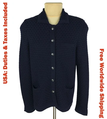 Cárdigan tejido Saint James para mujer azul marino de lana Saint James talla GB 12 / US 8 (S) Foto 1 de 4