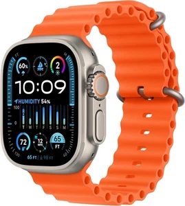 Apple Watch Ultra 2 49mm Titanium Case NEW / Orange Ocean Band (Gps+Cellular) - Photo 1 sur 6